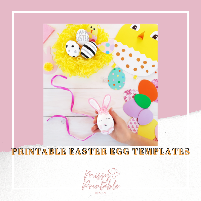 Printable Easter Egg Templates - MissyPrintableDesign