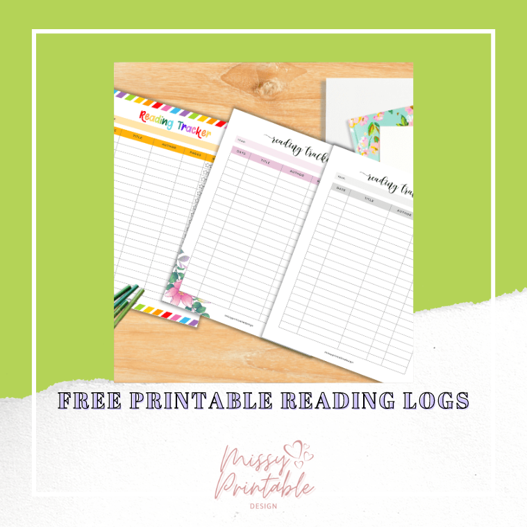 Free Printable Reading Logs - MissyPrintableDesign