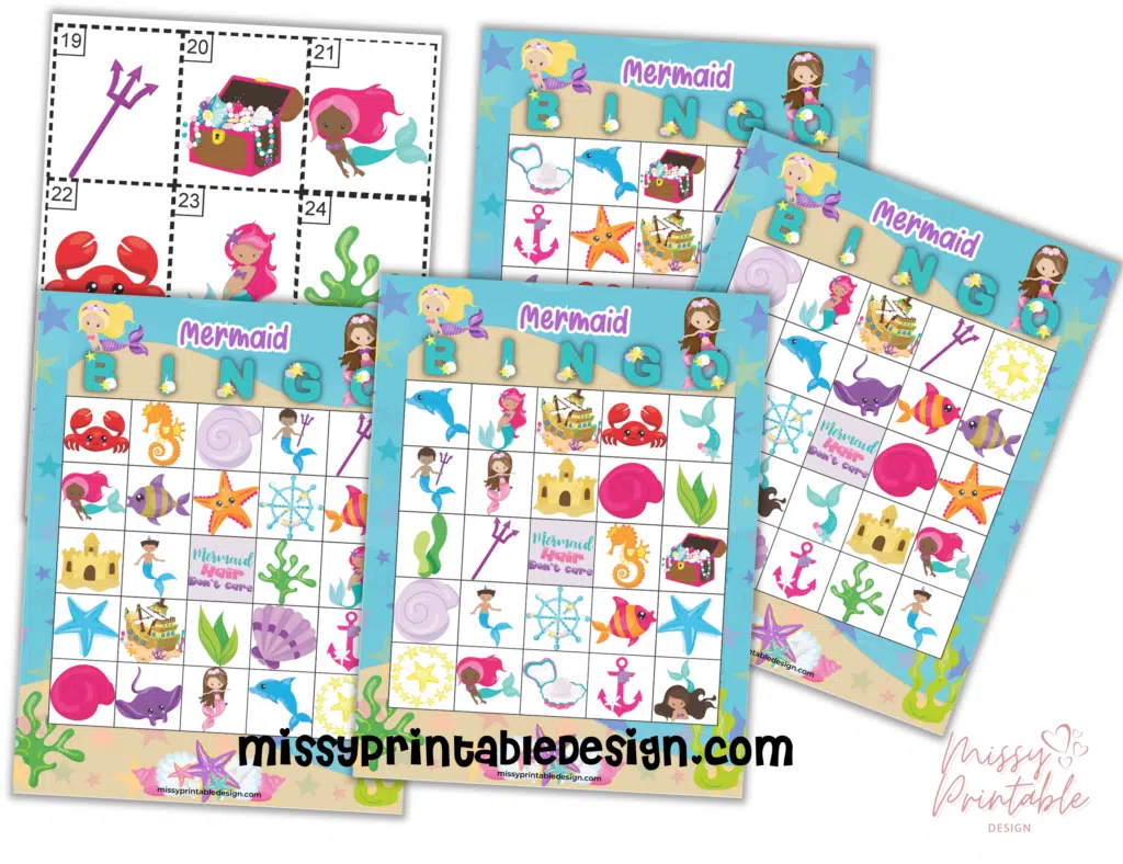 Free Printable Mermaid Bingo