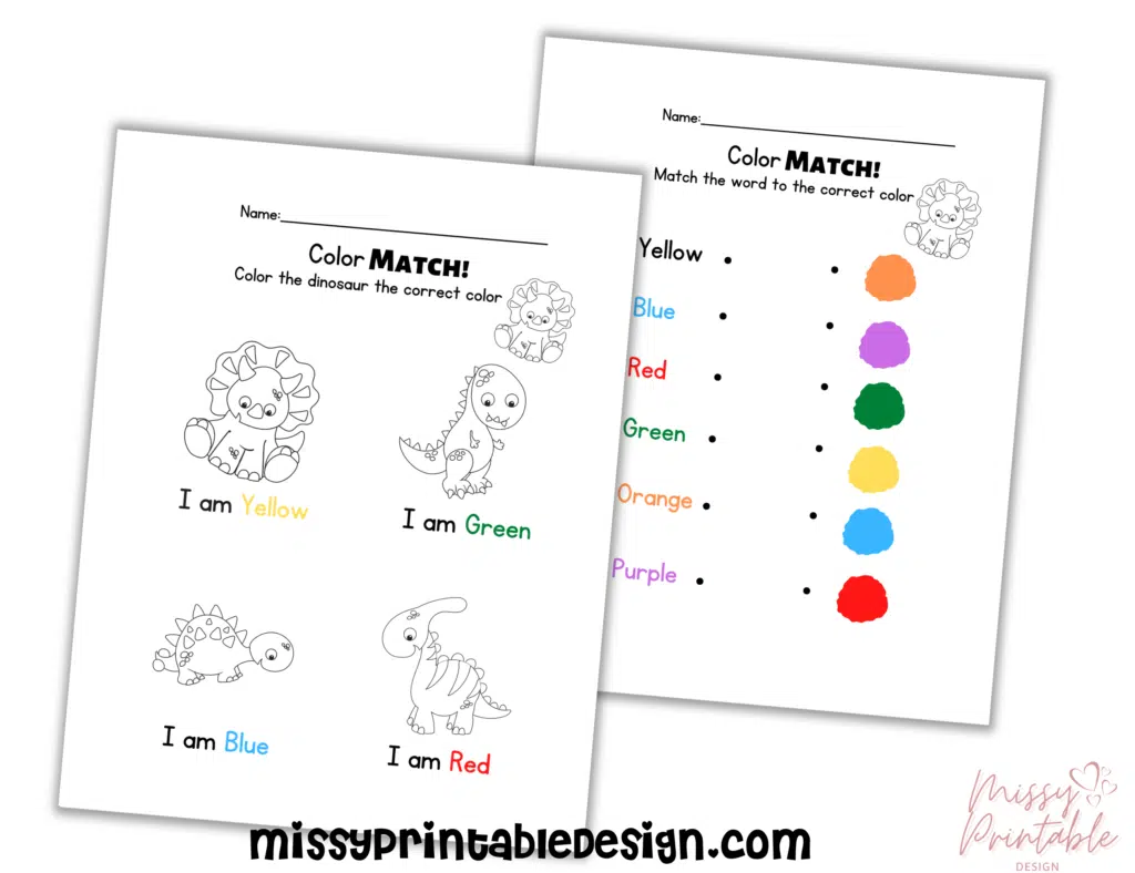 dinosaur color match
