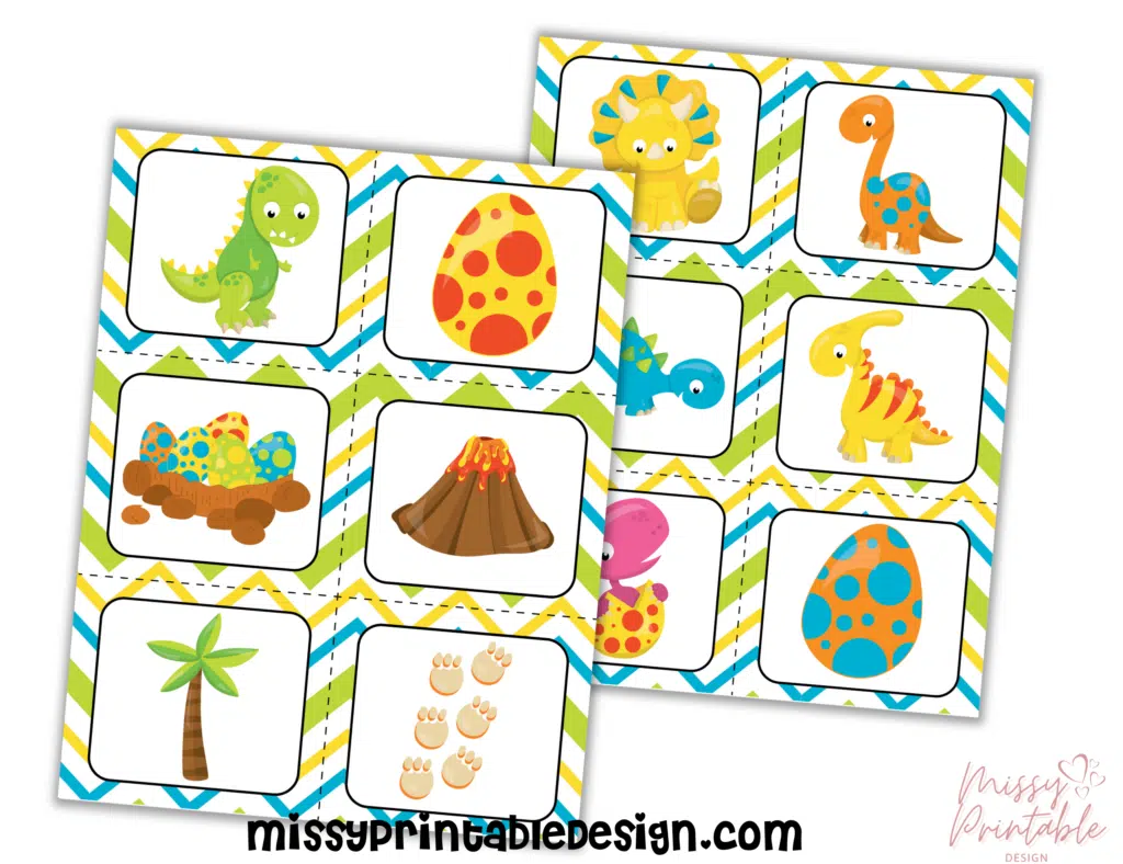 dinosaur memory cards