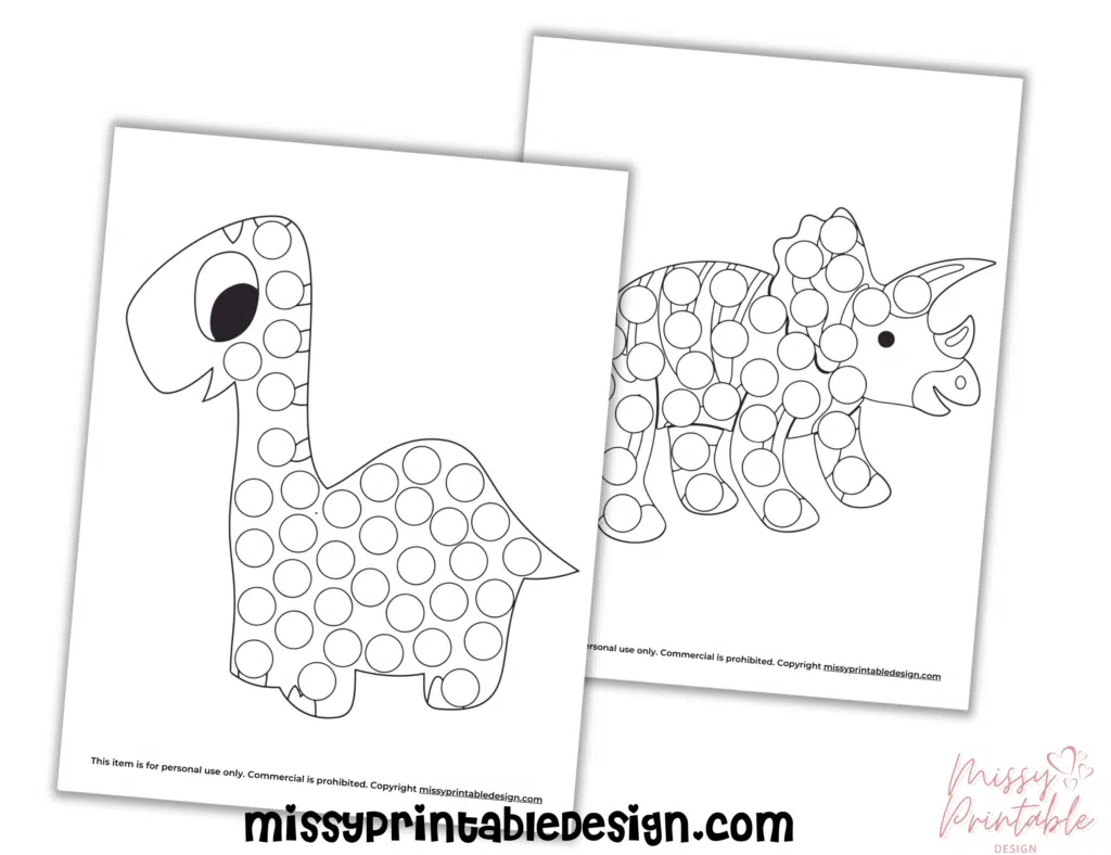 dinosaur dot marker