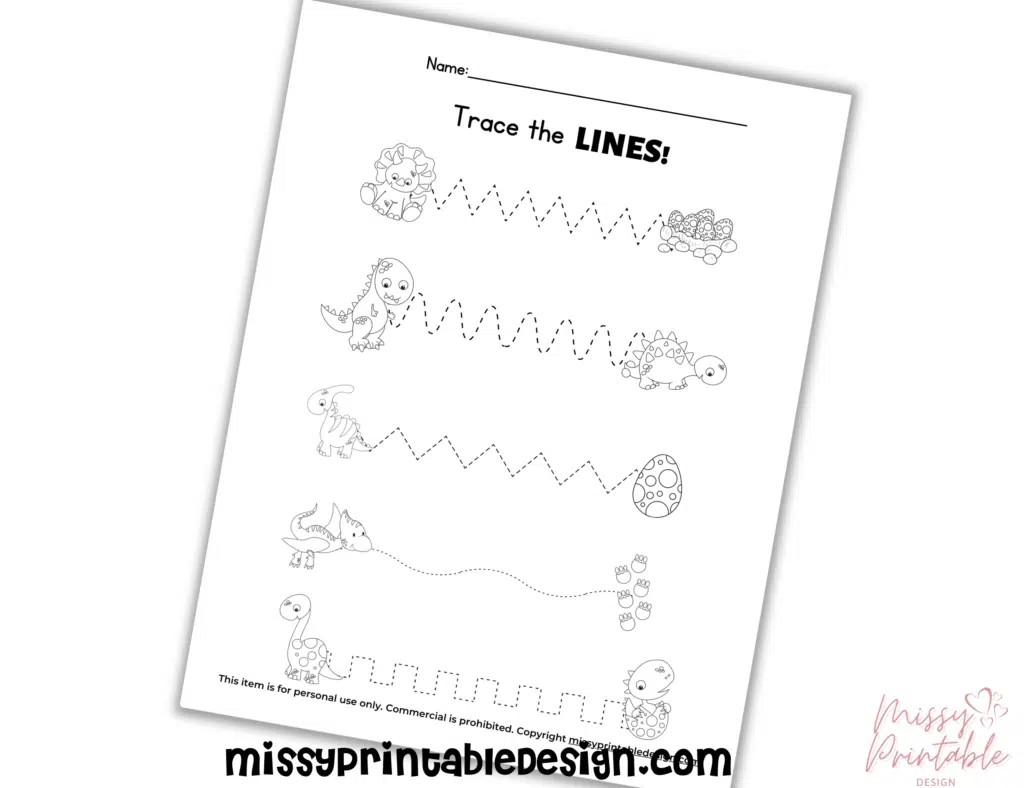 dinosaur line tracing