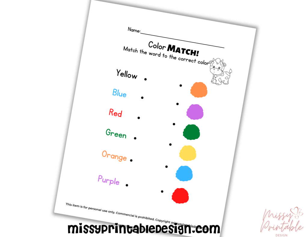 farm animal color match