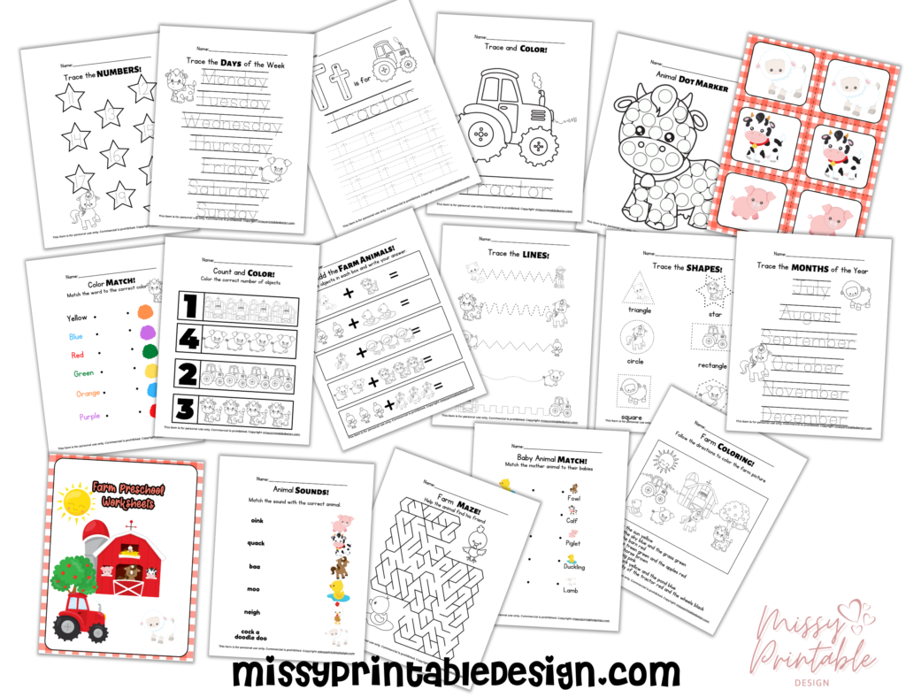 Free Printable Farm Worksheets