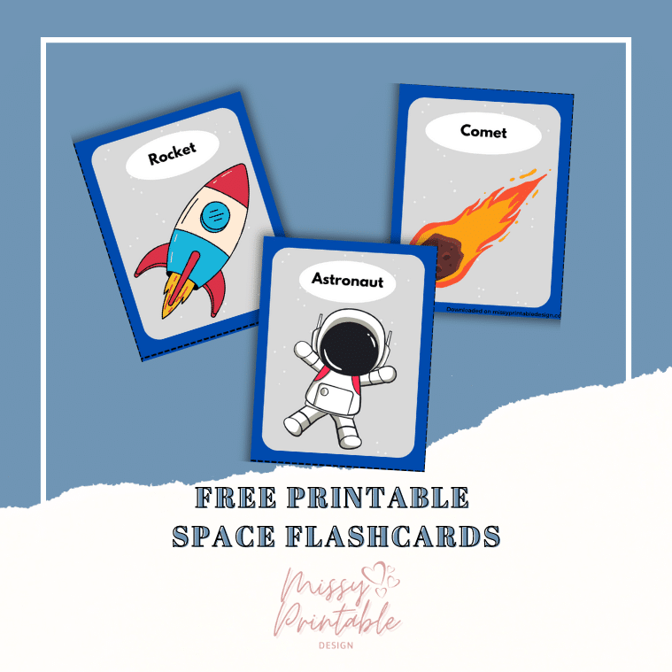 Free Printable Space Flashcards - MissyPrintableDesign