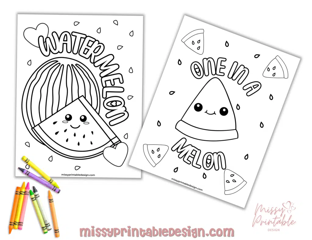 Watermelon Coloring Pages