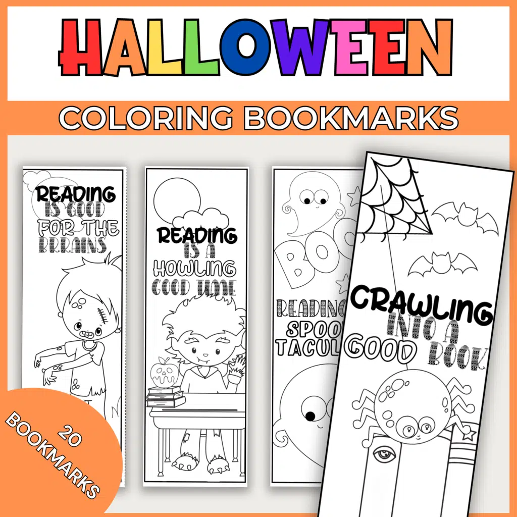 Halloween Bookmarks to Color